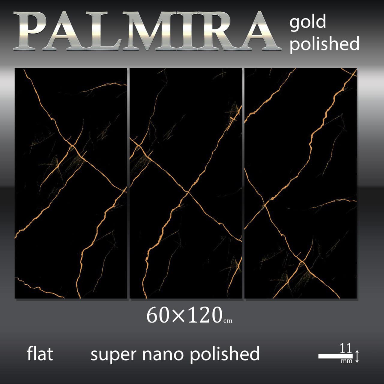 Palmira Black Ceramic Tile